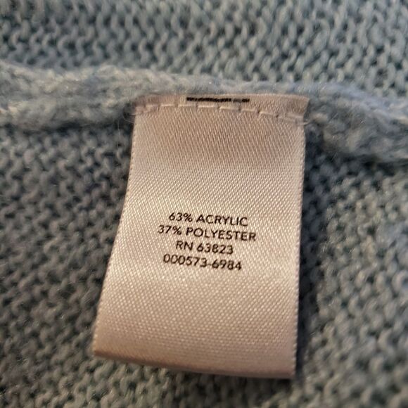 Christopher & Banks Fuzzy Snowflake Sweater Sz L - Picture 6 of 7